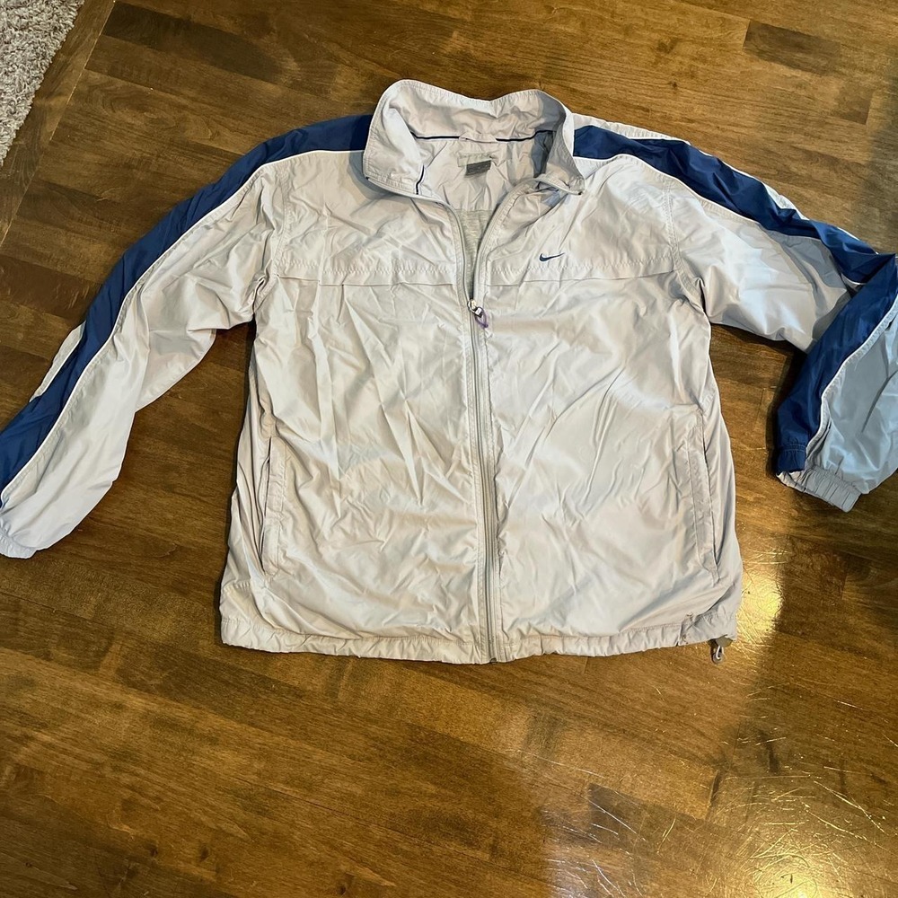 Vintage Nike quarter zip pull over rain jacket windbreaker gathered gorp xl